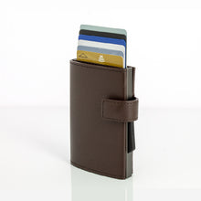 將圖片載入圖庫檢視器 Cascade Wallet SNAP RFID 安全防盜環扣真皮三摺錢包
