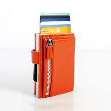 將圖片載入圖庫檢視器 Cascade Zipper Wallet SNAP RFID 安全防盜環扣真皮拉鍊三摺錢包
